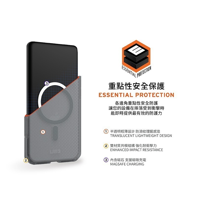 公司貨~期間限定~89折~原價@1380【UAG】iPhone 17系列 MagSafe磁吸式 輕薄款 耐衝擊防摔保護殼-細節圖4