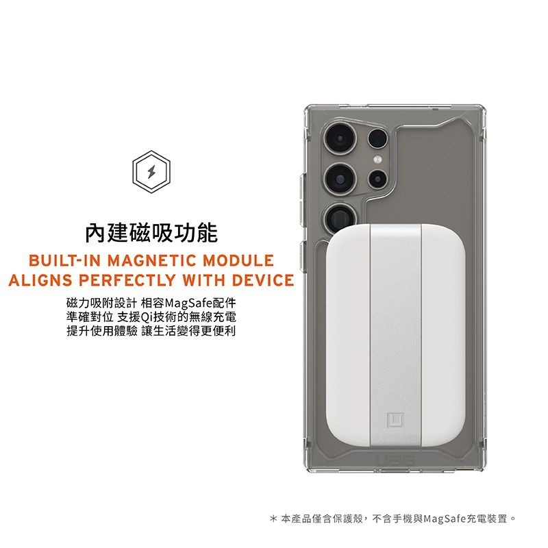 公司貨~9折~原價@1780【UAG】Samsung S24 Ultra 耐衝擊保護殼 -極透明-灰圈(MagSafe)-細節圖5