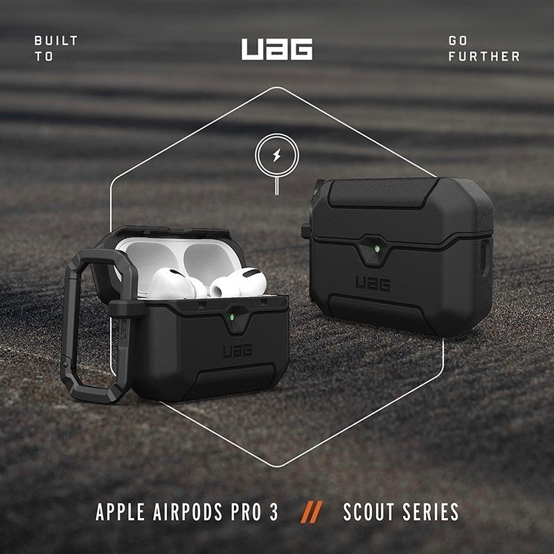 公司貨~期間限定~95折~原價@980【UAG】AirPods Pro 3 耐衝擊防塵保護殼-黑-細節圖2