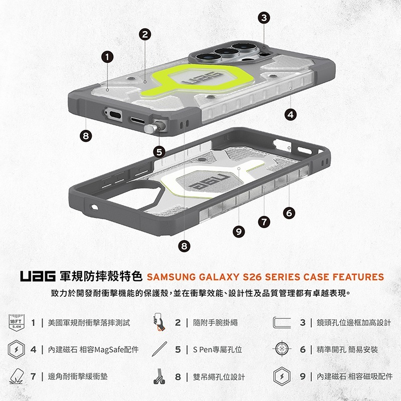 公司貨~原價@2180~9折【UAG】Galaxy S26Ultra 磁吸耐衝擊經典保護殼-附手腕掛繩-細節圖2