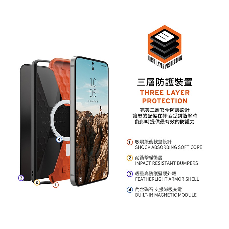 公司貨~原價@1980~9折【UAG】Galaxy S26Ultra 磁吸耐衝擊簡約保護殼-細節圖4