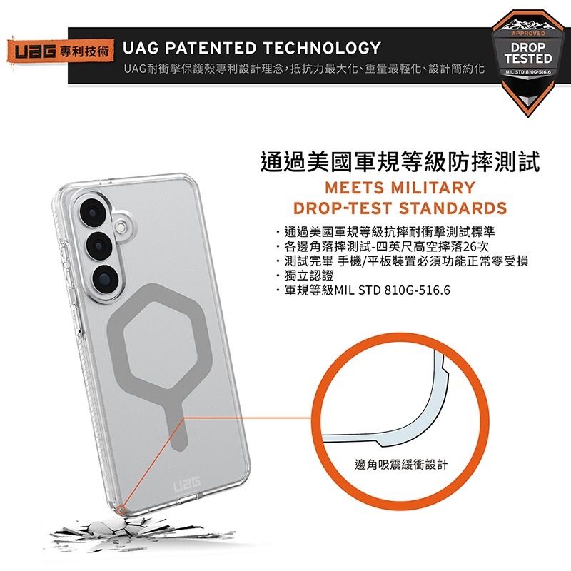 公司貨~原價@1880~9折【UAG】Galaxy S26Ultra 磁吸耐衝擊全透保護殼-漸層款-細節圖3