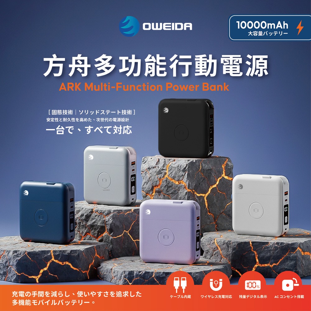 88折~原價@2390【Oweida】方舟多功能固態行動電源-雙C版 （標示Wh/3C認證/可上飛機）-細節圖2