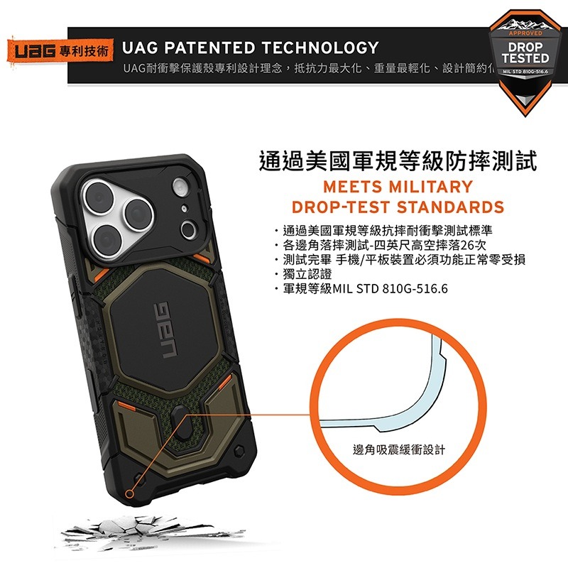 公司貨~限定~89折~原價@3380【UAG】iPhone 17/18系列 磁吸頂級（特仕）版耐衝擊鏡頭保護殼-細節圖5