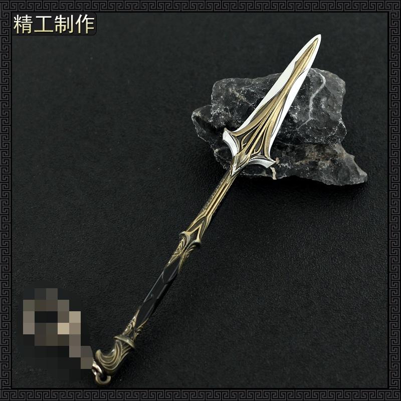 【台灣現貨 - 送刀架】『  列奧尼達斯短矛 』16cm 武器 兵器 合金 模型 no.4365-細節圖2