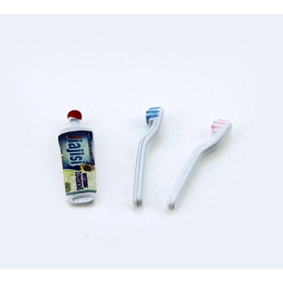 【玩模坊H-176】 ( 牙刷+牙膏 ) 微縮 迷你 玩具 場景 模型
