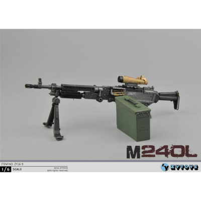 『玩模坊』 1/6 12吋 (可動性高）ZYTOYS M240L M240 通用機槍