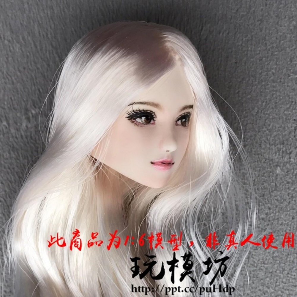 『玩模坊』 1/6 12吋 超美 植髮 女頭雕  PHICEN素體  嵐素體 OB素體  女頭雕-細節圖2