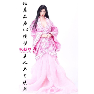 【玩模坊AH-030】 1/6 ( 古代漢服 ) vimi VS050 女兵人模型 服裝 粉色古代漢服長裙