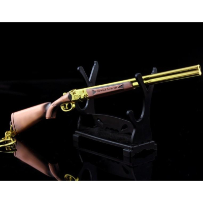 【現貨 - 送刀架】『 黃金S686 - 雙管散彈槍 』18cm 刀 劍 槍 武器 兵器 模型 no.9673
