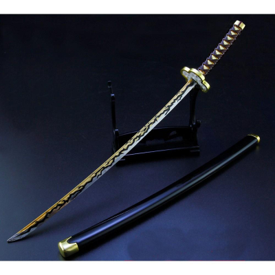 【現貨- 送刀架】『 上弦之六獪岳 』25.5cm ( 日輪刀 ) 刀 劍 槍 武器 兵器 模型 非鬼滅之刃
