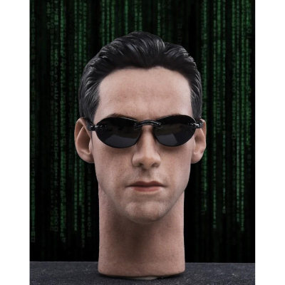 【玩模坊H-011】 1/6 12吋 ( 附墨鏡 ) 基努里維斯 男頭雕 駭客帝國 黑客帝國 模型