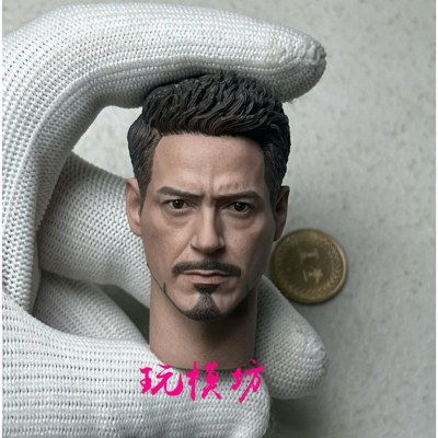 【玩模坊H-031】 1/6 東尼·史塔克 MK50 男頭雕 模型