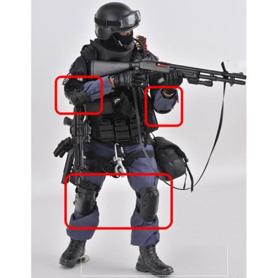 【玩模坊AH-014】1/6 12寸 ( 護膝 + 護肘 ) #18 SWAT 模型
