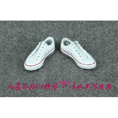 【玩模坊BA-539】1/6 12吋 ( 白色 ) ( 男款 ) ZYTOYS 空心 帆布鞋 鞋子 模型