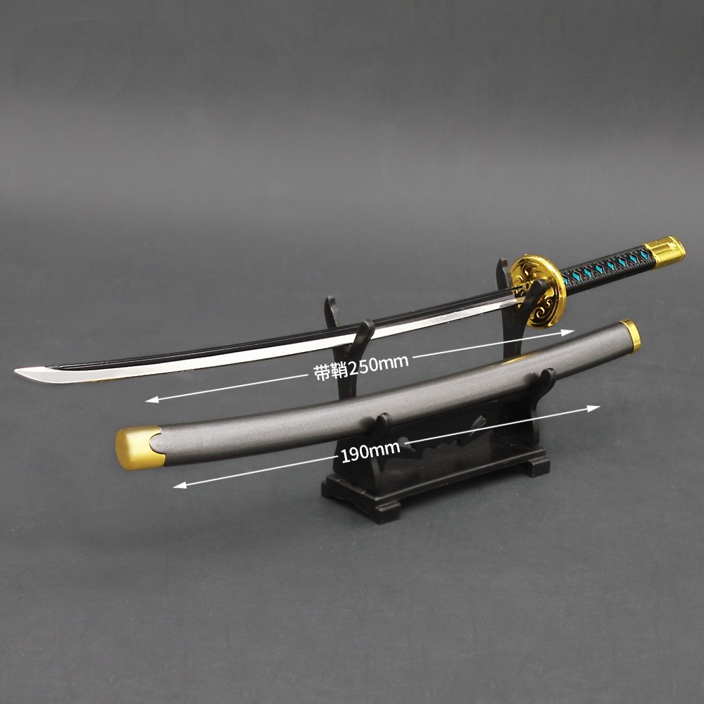【 現貨 - 送刀架 】『 亡靈 - 生化忍者  』25cm 鋅合金材質 劍 武器 模型 no.29986-細節圖5