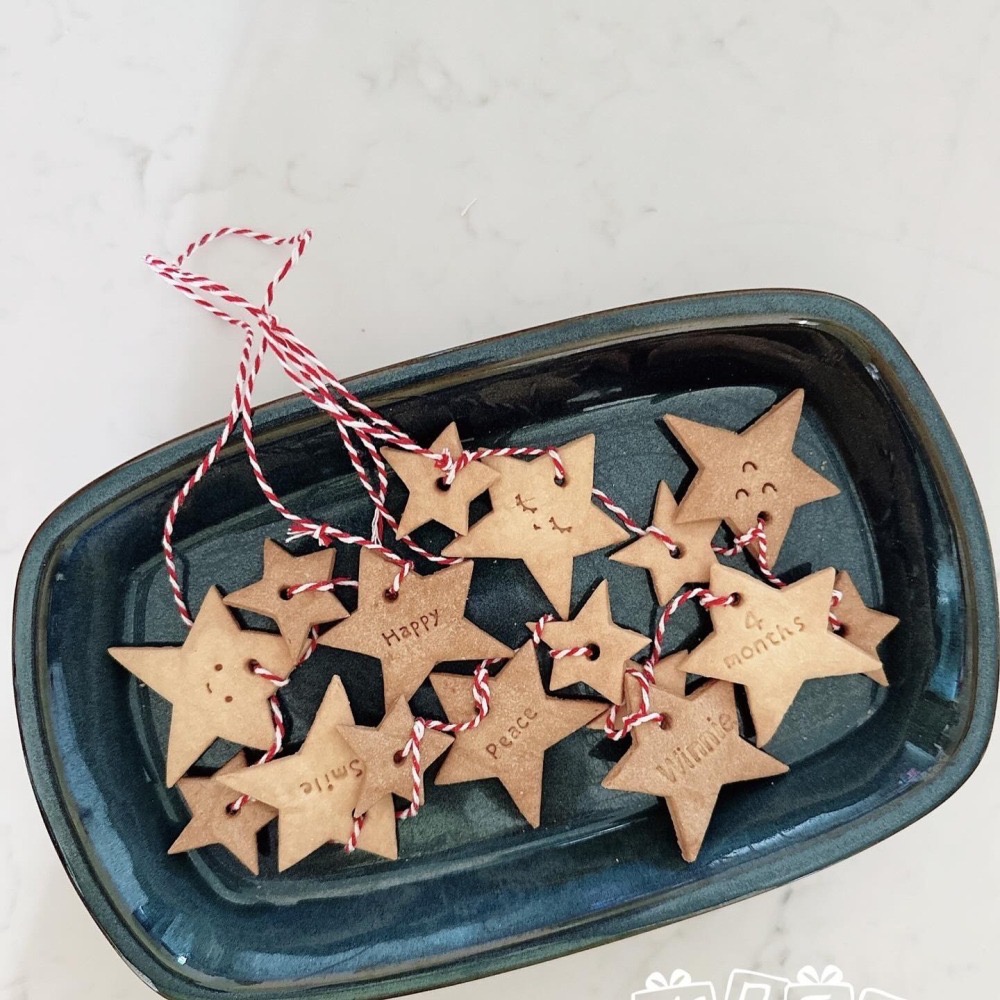 星星簡約風 無彩度餅乾 收涎餅乾 可寫名字  蔬果奶油餅乾 無糖霜 收涎 無咖啡因  12+4片 收涎儀式 收口水-細節圖4