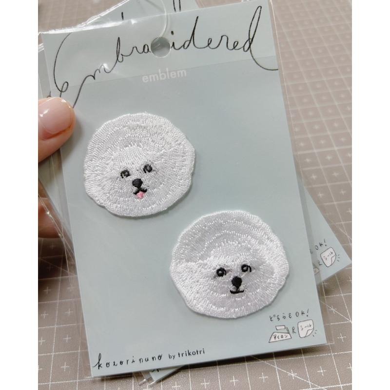 ［現貨］日本刺繡燙貼 貓咪 比熊犬 trikotri-細節圖5