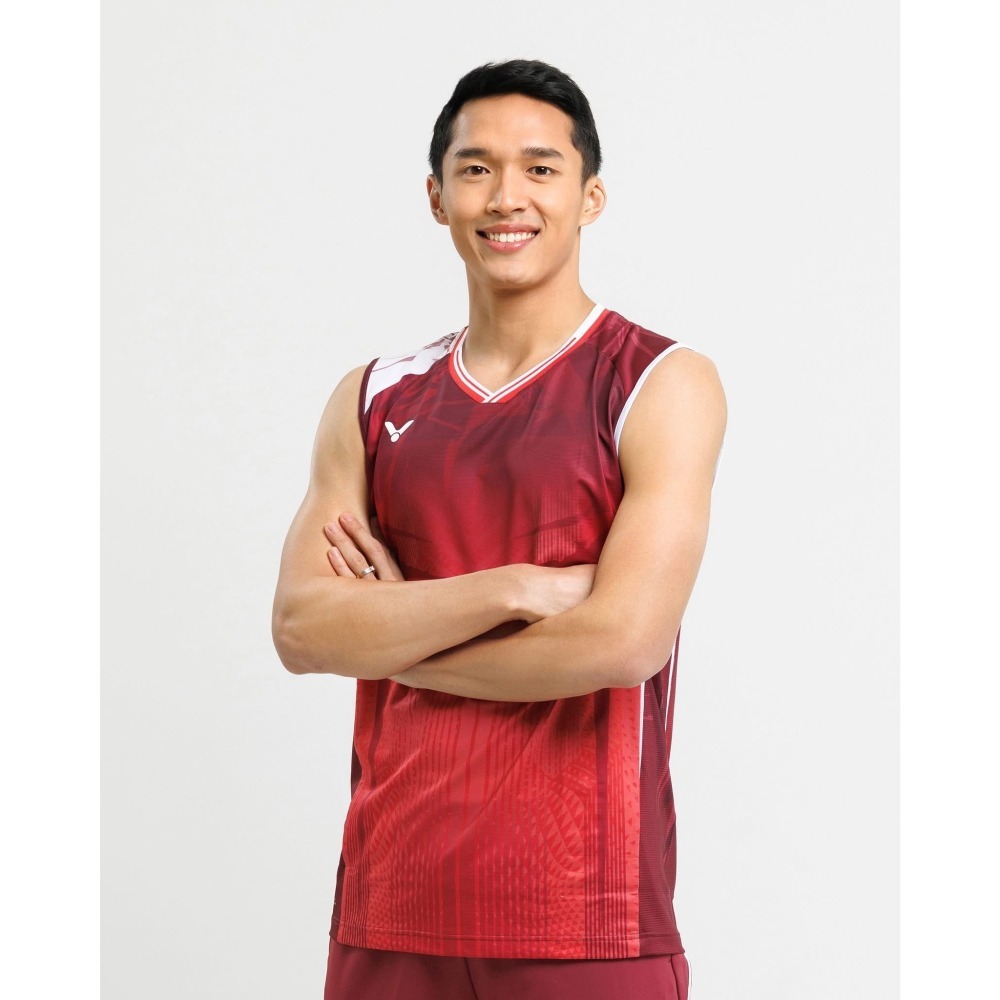 𝙎𝙊𝙎𝘼羽球超市｜VICTOR 喬納坦專屬大賽服 T-55061 針織無袖T恤-細節圖2