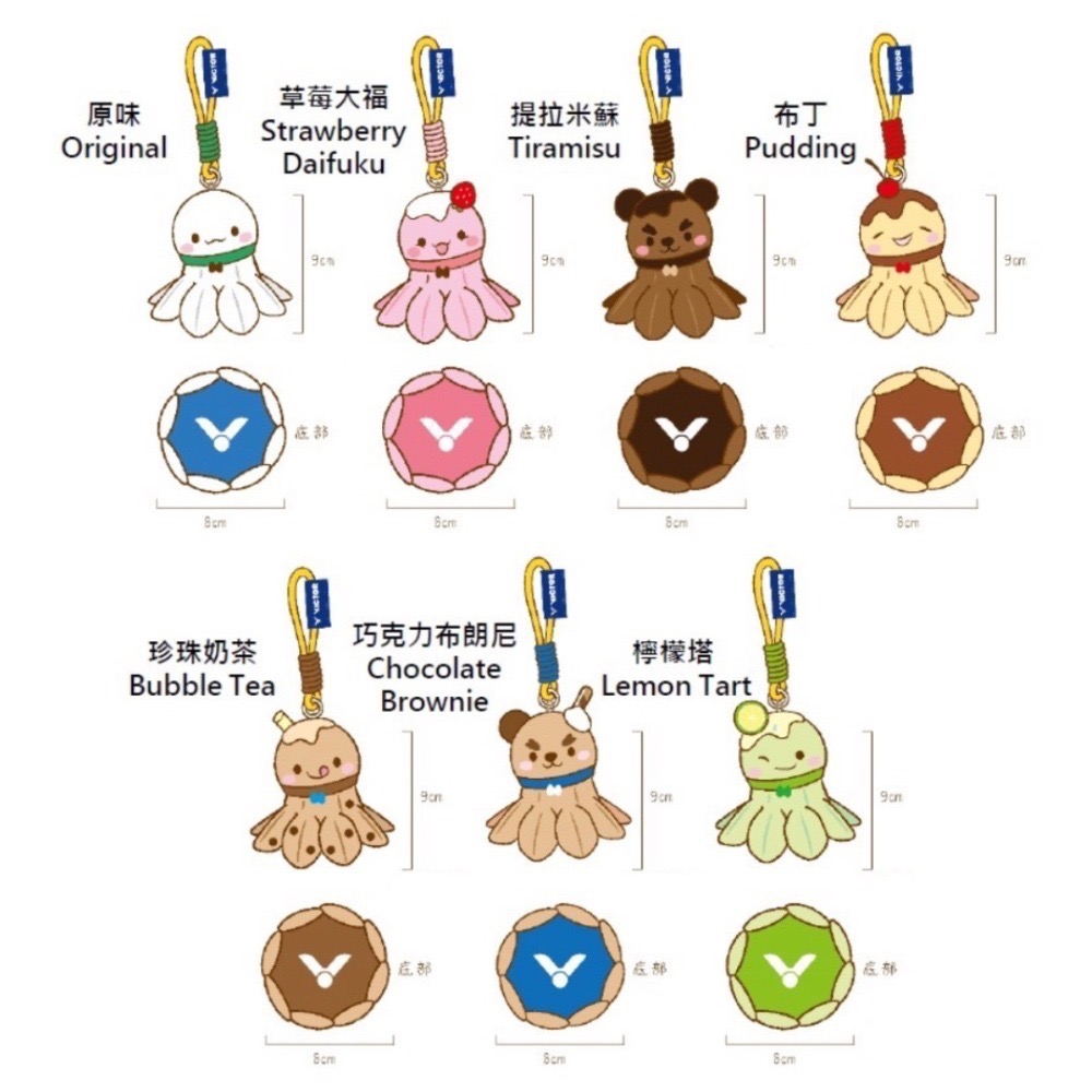 𝙎𝙊𝙎𝘼羽球超市｜VICTOR 勝利 Sweet House 甜點造型羽球絨毛吊飾 PG6027 羽毛球吊飾-細節圖3