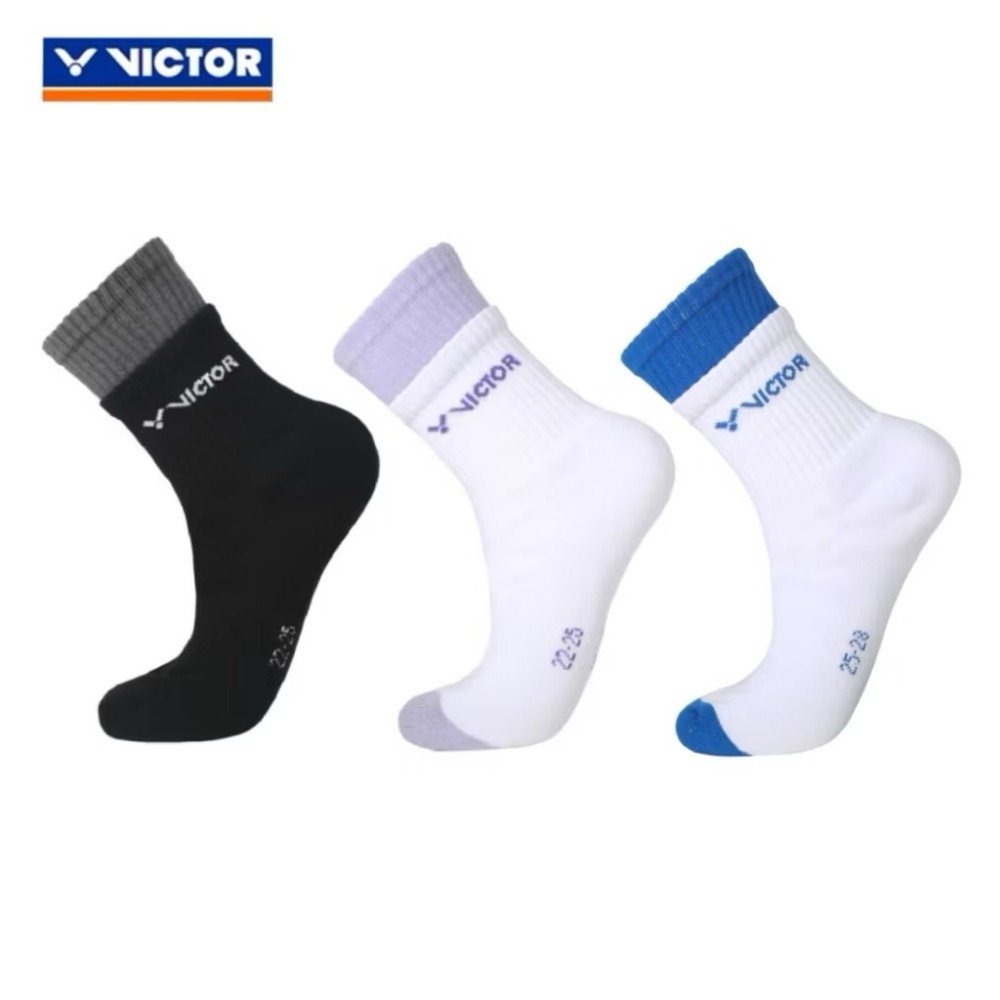 𝙎𝙊𝙎𝘼羽球超市｜VICTOR 勝利 羽球襪 運動襪 (高筒+無止滑) 女襪 C-5114 男襪 C-5105-細節圖2