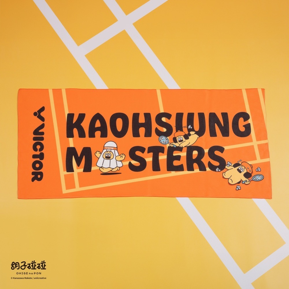 SOSA羽球超市｜VICTOR勝利 高雄大師賽 x 胡子碰碰聯名運動毛巾 C-VKM25-細節圖2