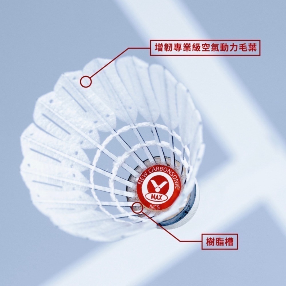 𝙎𝙊𝙎𝘼羽球超市｜VICTOR 勝利 新碳音-增韌專業級 NCS Max 77速 人造羽球 新碳音球-細節圖2