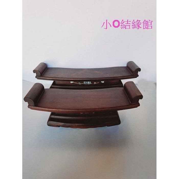 小o結緣館仿古傢俱.....供杯＇茶杯底座＇神明底座＇藝品座＇水杯座＇佛像座(二件一套)-細節圖3