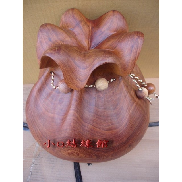 小o結緣館仿古傢俱..............福袋＇＇聚寶盆(花梨木)30x30x32-細節圖3