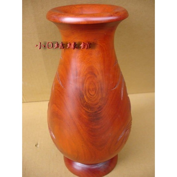 小o結緣館仿古傢俱............龍鳳呈祥小花瓶(紅花梨)16x16x30-細節圖3