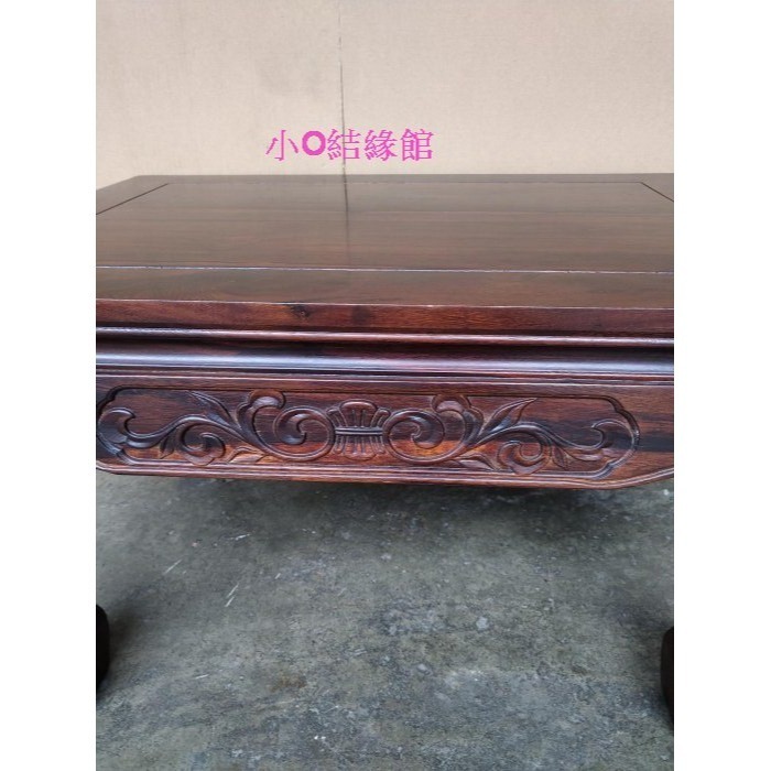 小o結緣館仿古傢俱....小盆景座.合室桌.擺飾座.水晶.木雕(雞翅木)71x51x42-細節圖4
