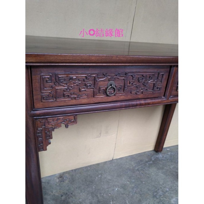 小o結緣館仿古傢俱............樟木玄關桌.書桌.藝品桌.擺飾桌125x42x83-細節圖3