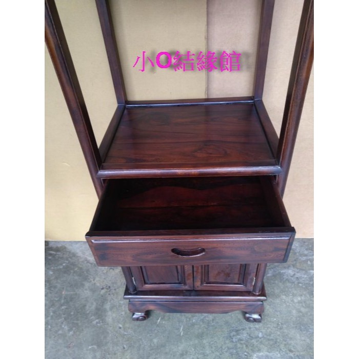 小o結緣館仿古傢俱.....加高單山架.藝品架.擺飾架(雞翅木)60x40x126-細節圖4