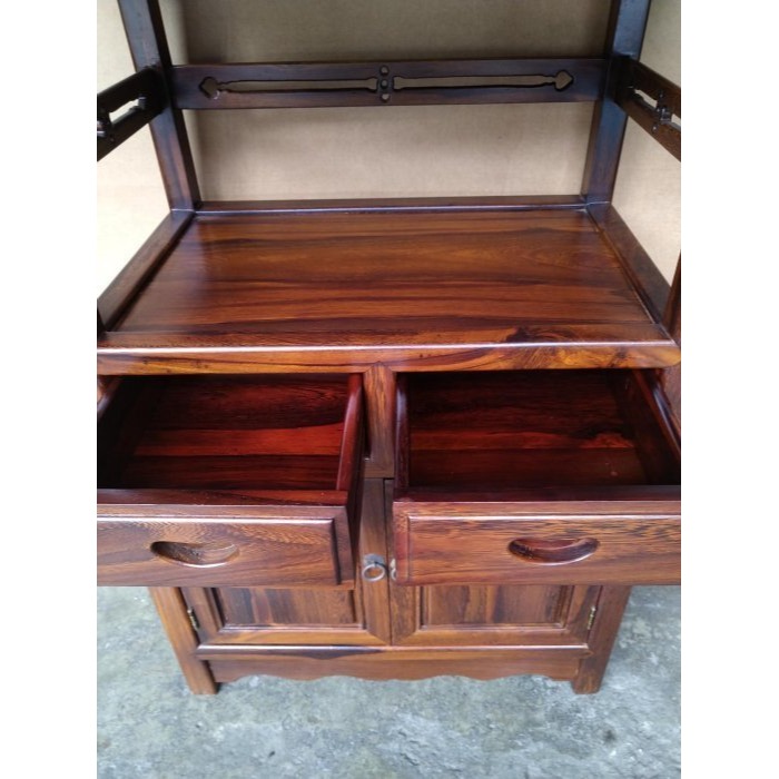 小o結緣館仿古傢俱.....二抽二門櫃.電話櫃.收納櫃(雞翅木)69x38x88-細節圖4