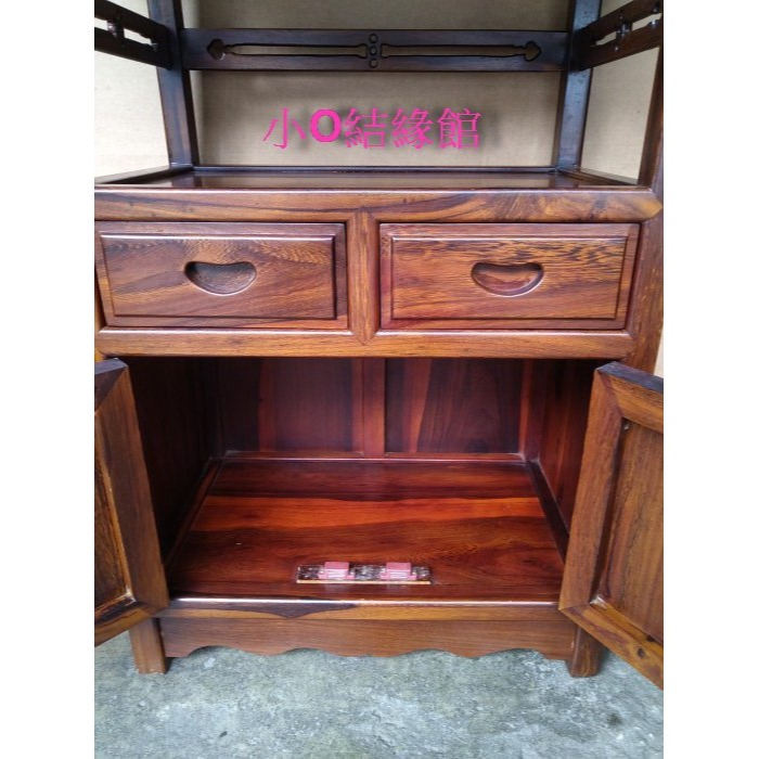 小o結緣館仿古傢俱.....二抽二門櫃.電話櫃.收納櫃(雞翅木)69x38x88-細節圖5