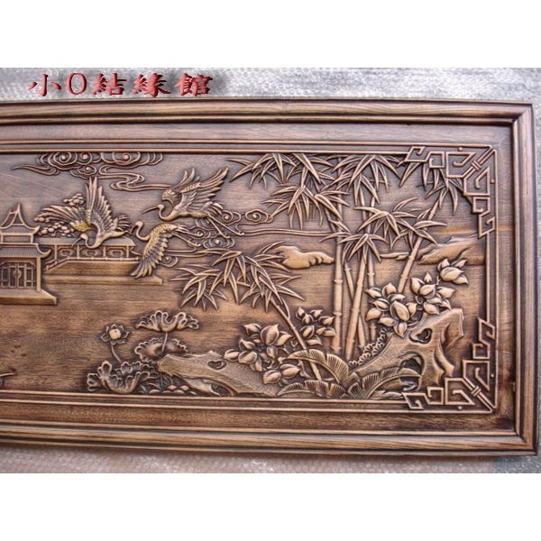 小o結緣館仿古傢俱....四季平安＇＇＇山水美景窗花145x3x38-細節圖3