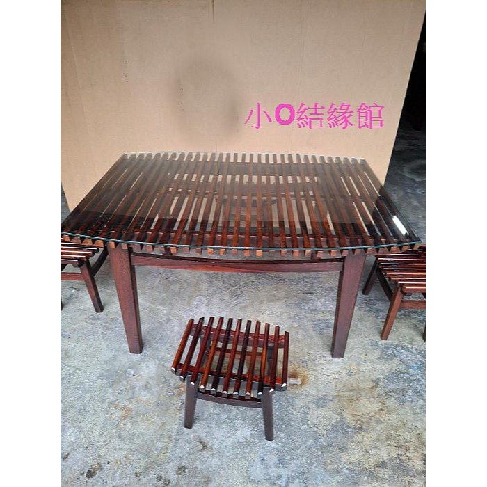 小o結緣館仿古傢俱..........琴桌.排骨桌造型.餐桌(雞翅木)(一桌四椅)126x88x68-細節圖3