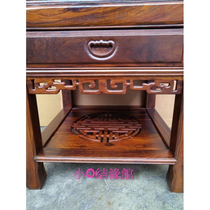 小o結緣館仿古傢俱......一抽四方花台.擺飾桌.藝品架(雞翅木)60x60x68-細節圖4