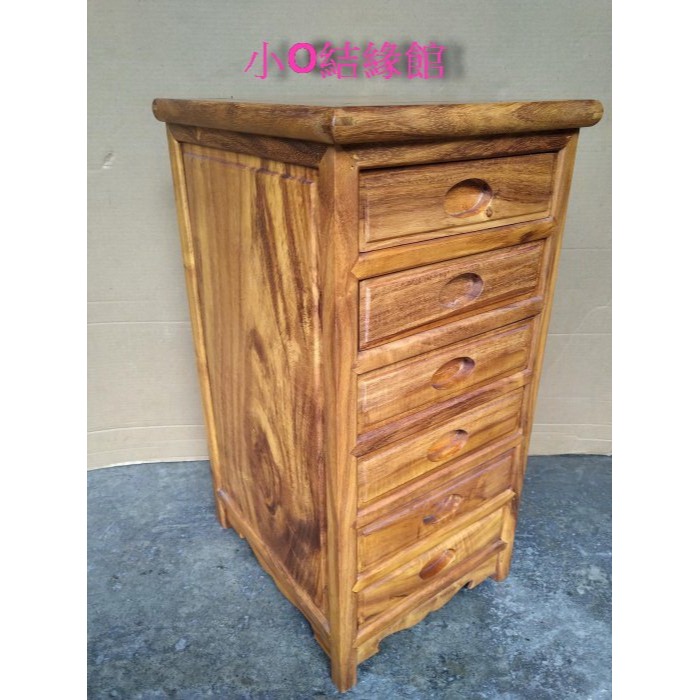 小o結緣館仿古傢俱..... 藤木迷你直六抽文件.收納櫃32x37x63-細節圖2