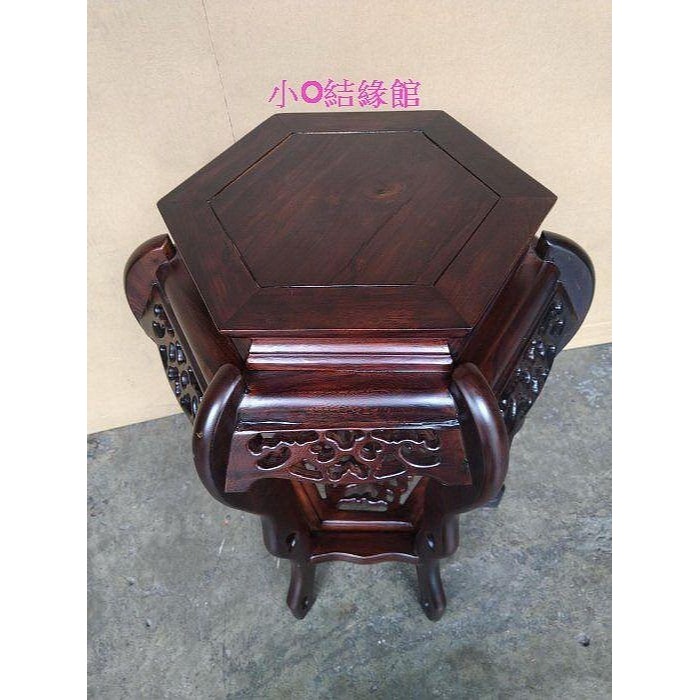 小o結緣館仿古家具.......60高六腳花架.令旗座.花台.擺飾架.財位座-細節圖3