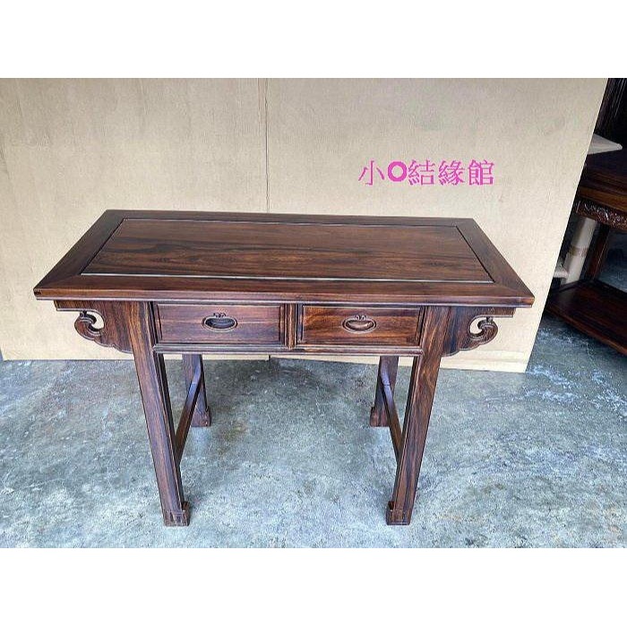 小o結緣館仿古傢俱..二抽玄關桌.玄關桌.書桌.藝品桌.神桌(雞翅木)108x48x81-細節圖3