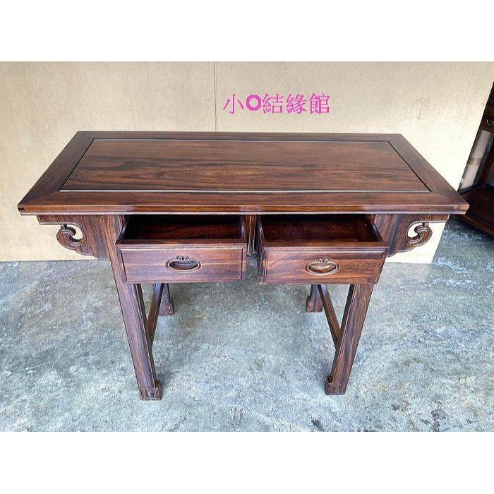小o結緣館仿古傢俱..二抽玄關桌.玄關桌.書桌.藝品桌.神桌(雞翅木)108x48x81-細節圖4
