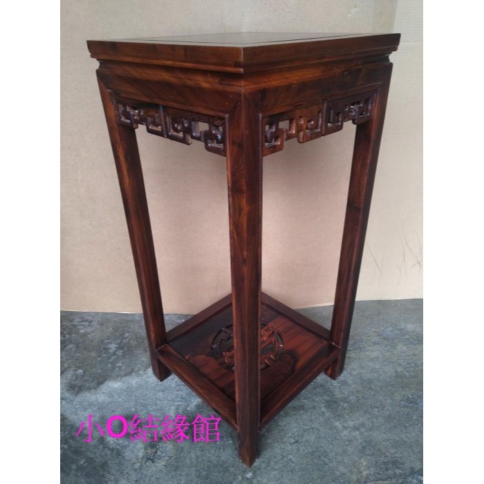 小o結緣館仿古傢俱......四方花台.擺飾桌.藝品架(雞翅木)40x40x88-細節圖2