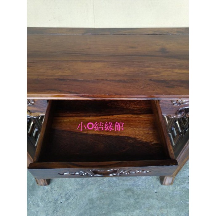 小o結緣館仿古傢俱.....一抽翹頭玄關桌.書桌.藝品桌.擺飾桌(雞翅木)127x48x81-細節圖3