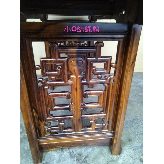 小o結緣館仿古傢俱.....一抽翹頭玄關桌.書桌.藝品桌.擺飾桌(雞翅木)127x48x81-細節圖4