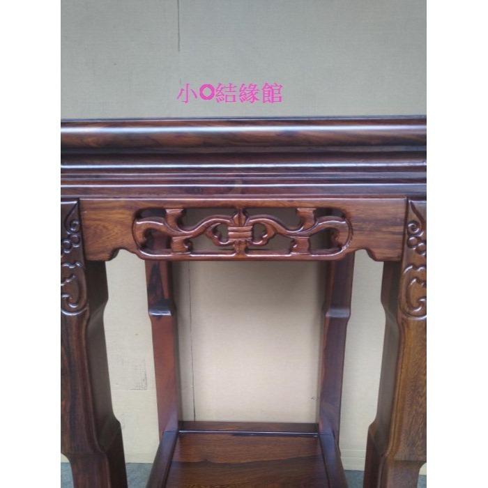小o結緣館仿古傢俱..88高四方花台.茶几.擺飾桌.令旗座.藝品座.晶洞座45x45x88(雞翅木)-細節圖4