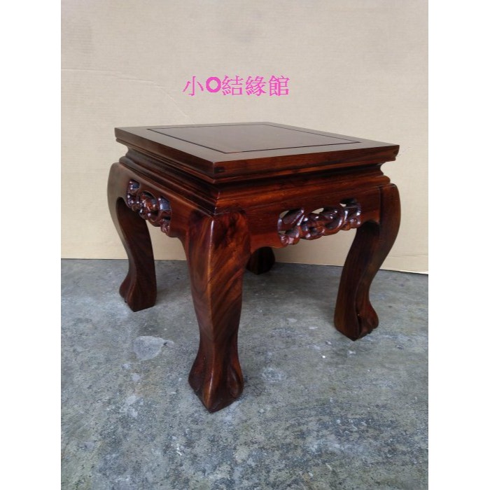 小o結緣館仿古傢俱.....厚料四方虎腳底座.茶几.藝品座.擺飾座(雞翅木)38x38x40-細節圖2