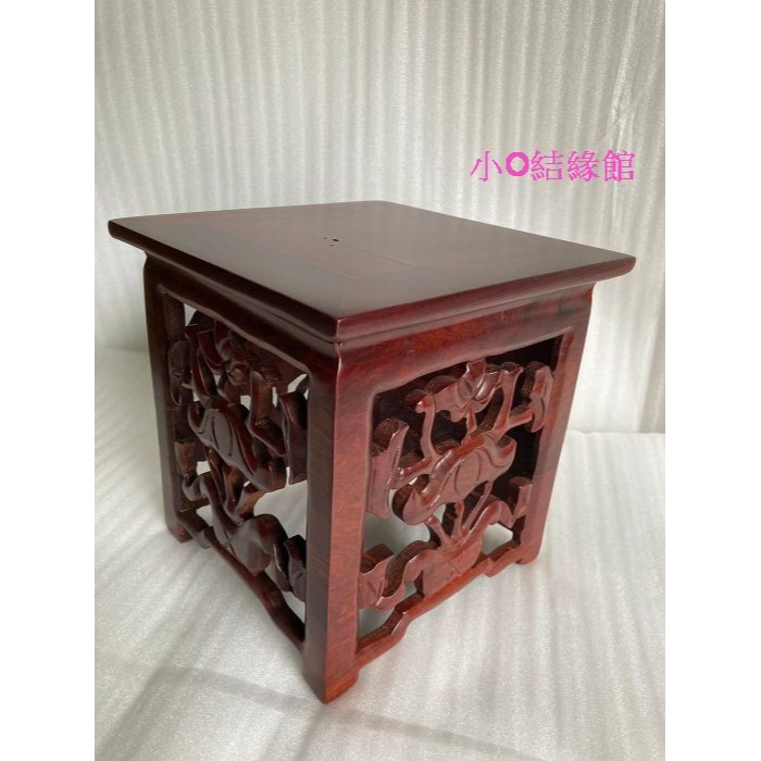 小o結緣館仿古傢俱..四方底座.神尊座.佛像座.木雕.石雕.神尊.茶壺(花梨木)20x20x20-細節圖2