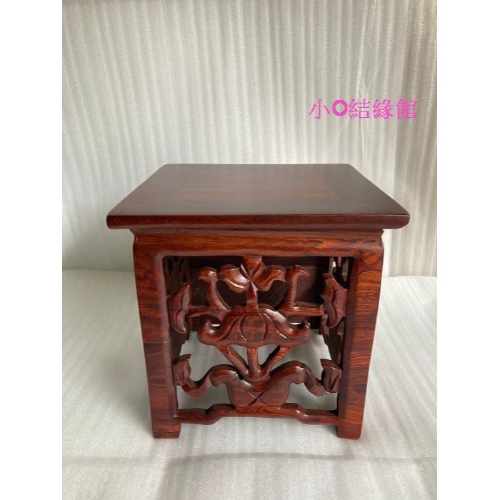小o結緣館仿古傢俱..四方底座.神尊座.佛像座.木雕.石雕.神尊.茶壺(花梨木)20x20x20-細節圖3