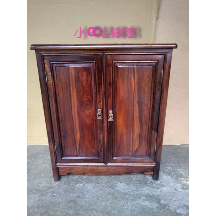小o結緣館仿古傢俱...小型收纳櫃.三寶櫃.櫃中櫃.邊櫃.電話櫃(雞翅木)68x40X81-細節圖2